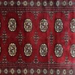 Hand Knotted Karachi Bokhara Red Rug - 159 x 94 cm - Image 3