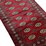 Hand Knotted Karachi Bokhara Red Rug - 159 x 94 cm - Image 4