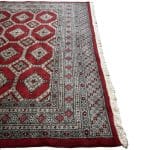 221 x 206cm Hand Knotted Karachi Jaldar Bokhara – Red Rug - Image 5