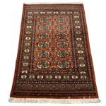 120 x 80cm Hand Knotted Karachi Bokhara – Orange Rug - Image 3