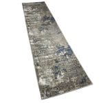 300 x 80cm Modern Ivory And Blue Runner Rug - Image 3