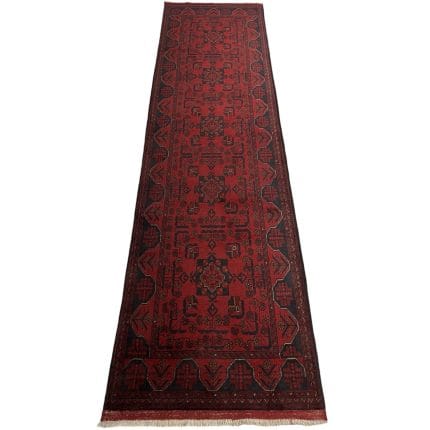 300 x 80cm Hand Woven Afghan Khal Mohammadi Runner Rug