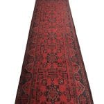 300 x 80cm Hand Woven Afghan Khal Mohammadi Runner Rug - Image 3