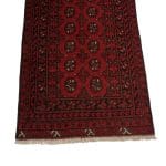 292 x 78cm Hand Knotted Red Afghan Akche Wool Runner Rug - Image 3