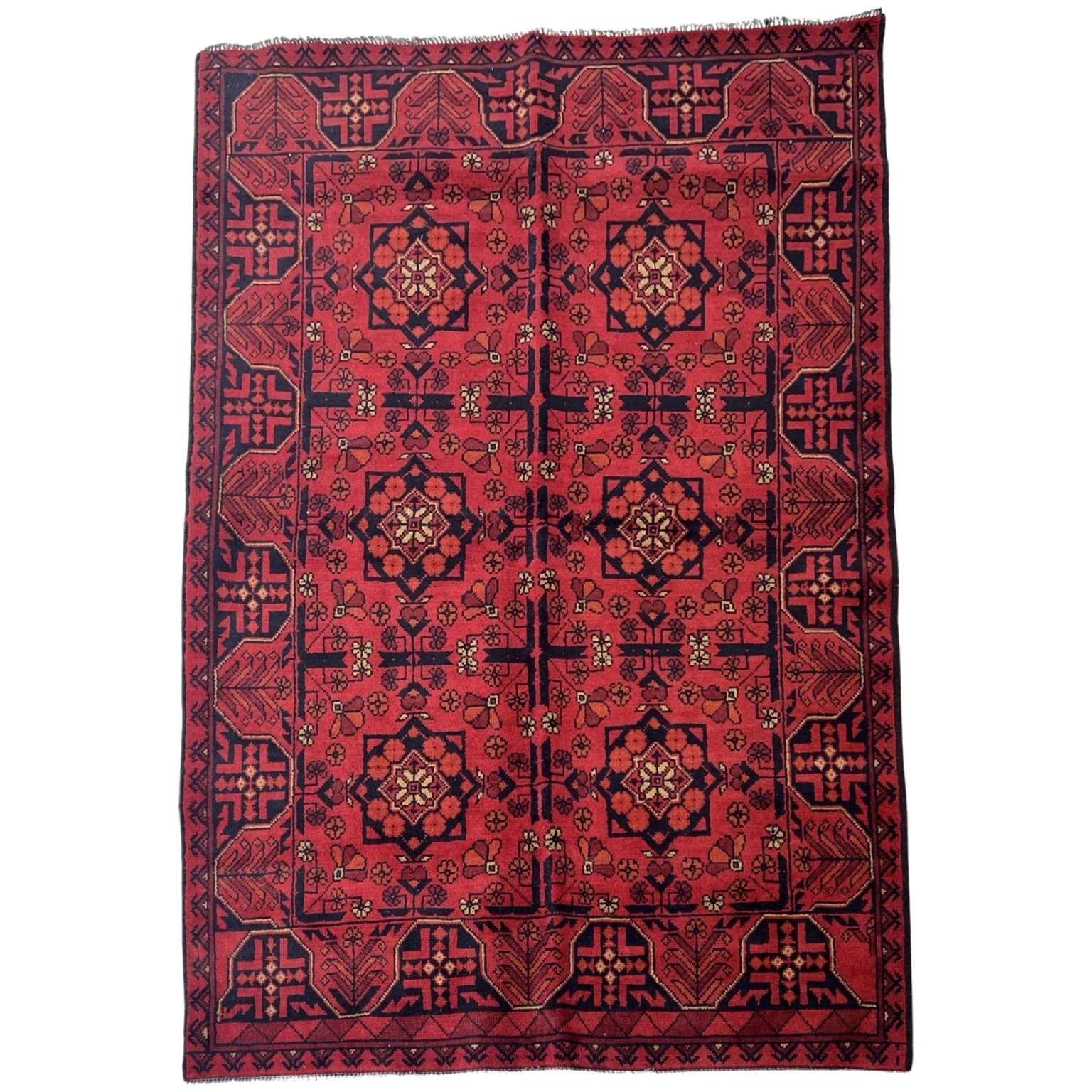 IMG_7433 2 187 x 129cm Hand Made Authentic Afghan Turkmen Rug - Image 1