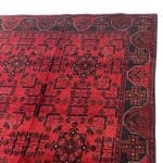 204 x 127cm Hand Knotted Afghan Turkmen Rug - Image 5