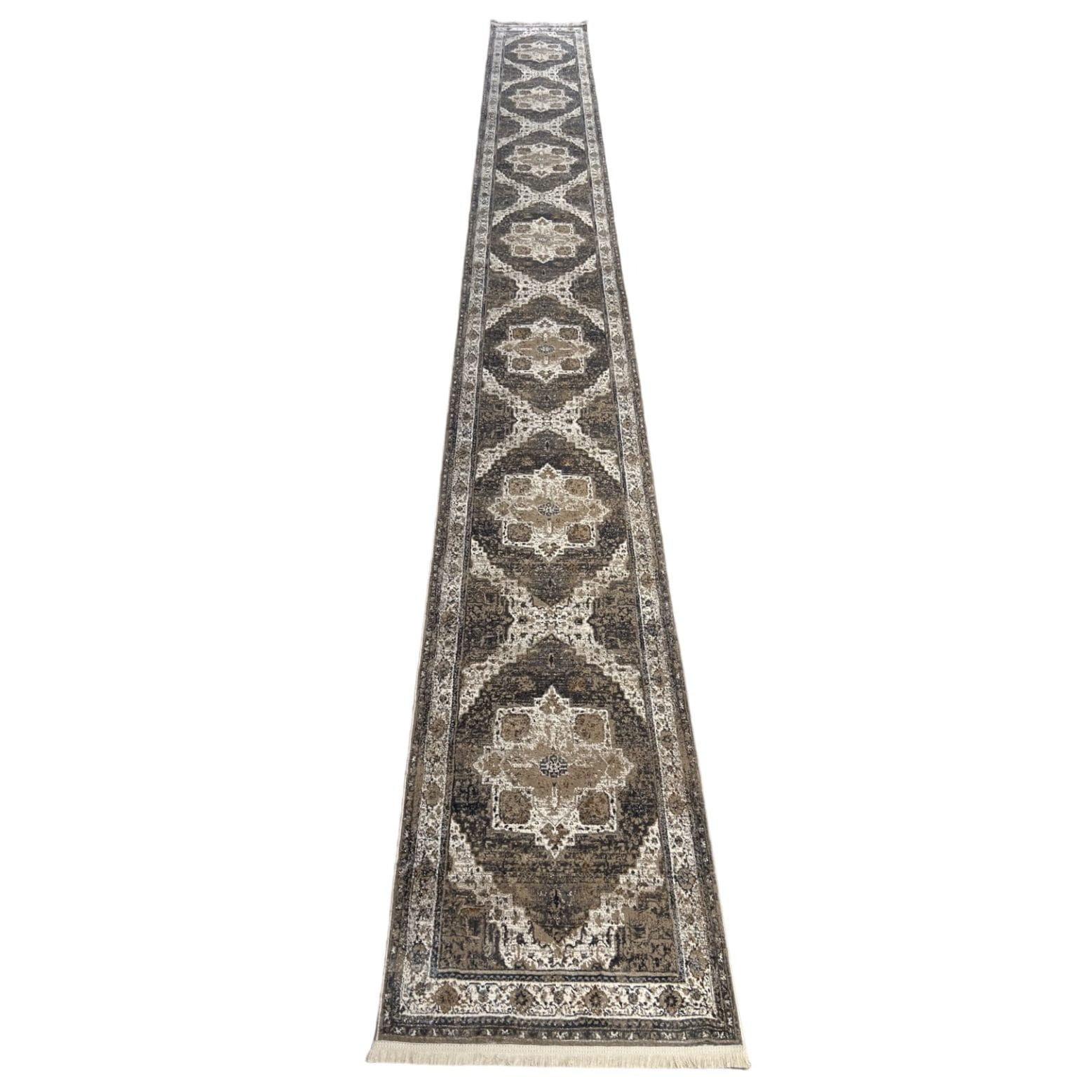IMG_7612 800 x 80cmPersian Vintage Design Machine Made – Beige Runner Rug - Image 1