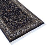 600 x 80cm All Over Floral Persian Kashan Design – Navy Runner Rug - Image 3