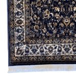 600 x 80cm All Over Floral Persian Kashan Design – Navy Runner Rug - Image 5