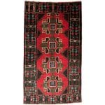 195 x 110cm Red Vintage Tribal Handmade Afghan Baluch Rug