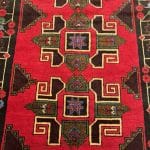 195 x 110cm Red Vintage Tribal Handmade Afghan Baluch Rug - Image 4