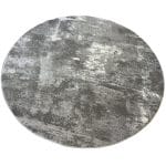 160 x 160cm Modern Plain Light Grey Round Rug - Image 3