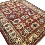 223 x 182cm Hand Knotted Afghan Kazak Wool Rug - Image 2