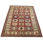 223 x 182cm Hand Knotted Afghan Kazak Wool Rug - Image 3