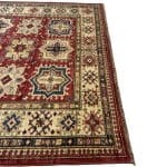 223 x 182cm Hand Knotted Afghan Kazak Wool Rug - Image 4