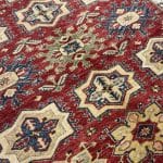 223 x 182cm Hand Knotted Afghan Kazak Wool Rug - Image 5