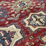 223 x 182cm Hand Knotted Afghan Kazak Wool Rug - Image 6