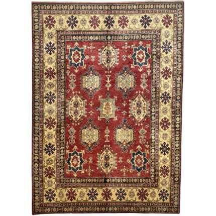 276 x 193cm Hand Knotted Afghan Kazak Wool Rug