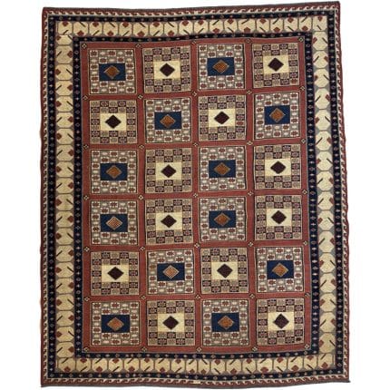 248 x 197cm Hand Woven Tribal Afghan Kilim Sumak – Wool Rug