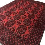 278 x 199cm Hand Knotted Afghan Akche – Wool Rug - Image 2