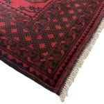 278 x 199cm Hand Knotted Afghan Akche – Wool Rug - Image 5