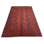 293 x 200cm Hand Knotted Afghan Akche – Wool Rug - Image 3