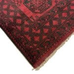 280 x 190cm Hand Knotted Afghan Akche – Wool Rug - Image 4