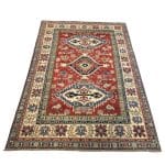241 x 164cm Hand Knotted Afghan Kazak Wool Rug - Image 3