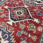 241 x 164cm Hand Knotted Afghan Kazak Wool Rug - Image 4