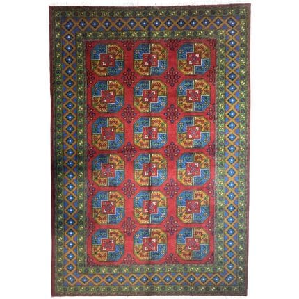 300 x 200cm Hand Knotted Afghan Akche Filpai – Wool Rug