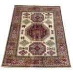 181 x 146cm Hand Knotted Afghan Kazak Wool Rug - Image 3