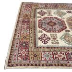 181 x 146cm Hand Knotted Afghan Kazak Wool Rug - Image 6