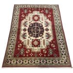 197 x 145cm Hand Knotted Afghan Kazak Wool Rug - Image 3