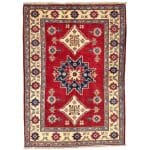 147 x 106cm Hand Knotted Afghan Kazak Wool Rug