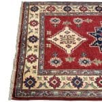 147 x 106cm Hand Knotted Afghan Kazak Wool Rug - Image 5