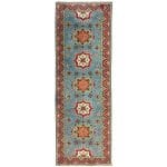 288 x 99cm Hand Knotted Afghan Kazak Wool Runner Rug