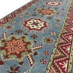 288 x 99cm Hand Knotted Afghan Kazak Wool Runner Rug - Image 2