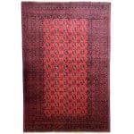 292 x 195cm Hand Knotted Afghan Akche Bokhara – Wool Rug