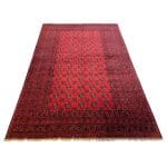 292 x 195cm Hand Knotted Afghan Akche Bokhara – Wool Rug - Image 3
