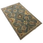 130 x 84cm Hand Knotted Afghan Chobi Ziegler Wool Rug - Image 2