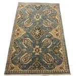 130 x 84cm Hand Knotted Afghan Chobi Ziegler Wool Rug - Image 3