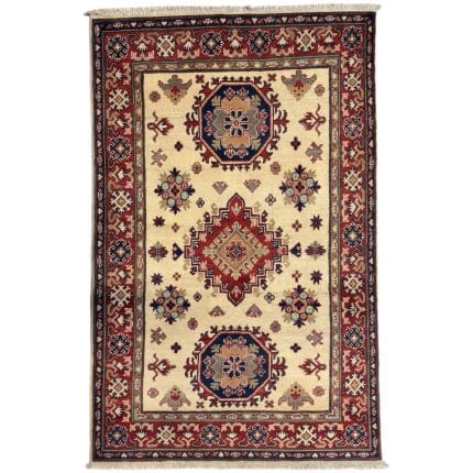 185 x 116cm Hand Knotted Afghan Kazak – Wool Rug