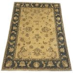 152 x 100cm Hand Knotted Afghan Chobi Ziegler Wool Rug - Image 3