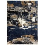 230 x 160cm Modern Blue Machine Made Rug