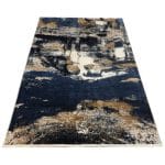 230 x 160cm Modern Blue Machine Made Rug - Image 3