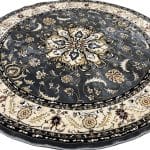 200 x 200cm Shahrazad Grey Persian Design Round Rug - Image 3