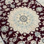 160 x 103cm Hand Knotted Oval Persian Nain Nohla – Wool And Silk Rug - Image 3