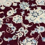 160 x 103cm Hand Knotted Oval Persian Nain Nohla – Wool And Silk Rug - Image 4