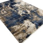 340 x 240cm Modern Blue Wave Machine Made Rug - Image 2