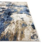 340 x 240cm Modern Blue Wave Machine Made Rug - Image 6